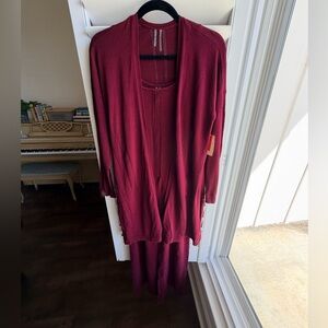 Anthropologie Jumpsuit/cardigan Two-piece Lounge set NWT